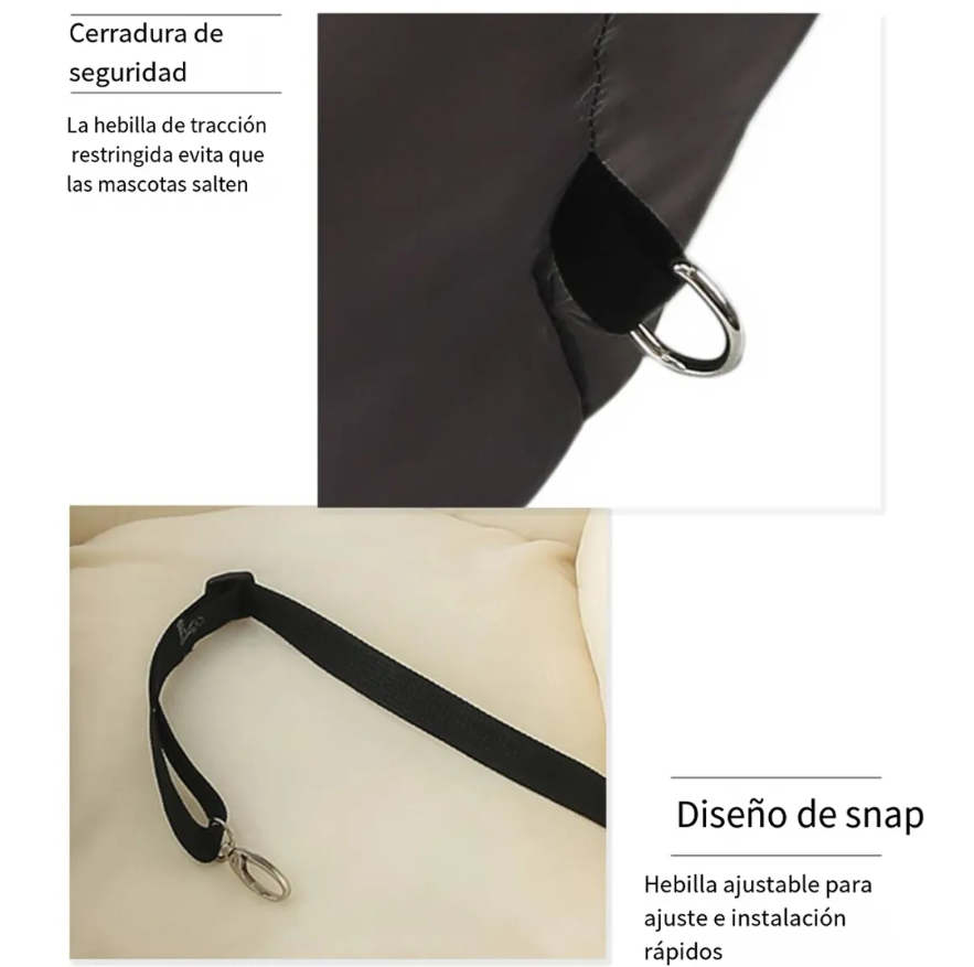 SOFÁ COPILOTO PREMIUM GRIS OSCURO PARA MASCOTAS - 2