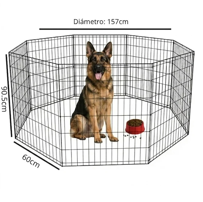 CORRAL JAULA PARA MASCOTAS GRANDES 8 PANELES - 3
