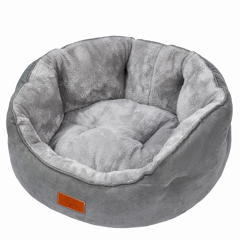 CAMA PARA MASCOTAS ACOLCHADO SUEDE GRIS - 1