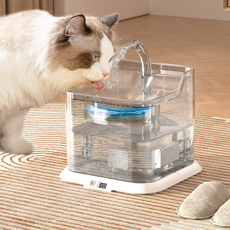 BEBEDERO DE AGUA INALÁMBRICA 3L CON FILTRO PARA MASCOTAS - 3