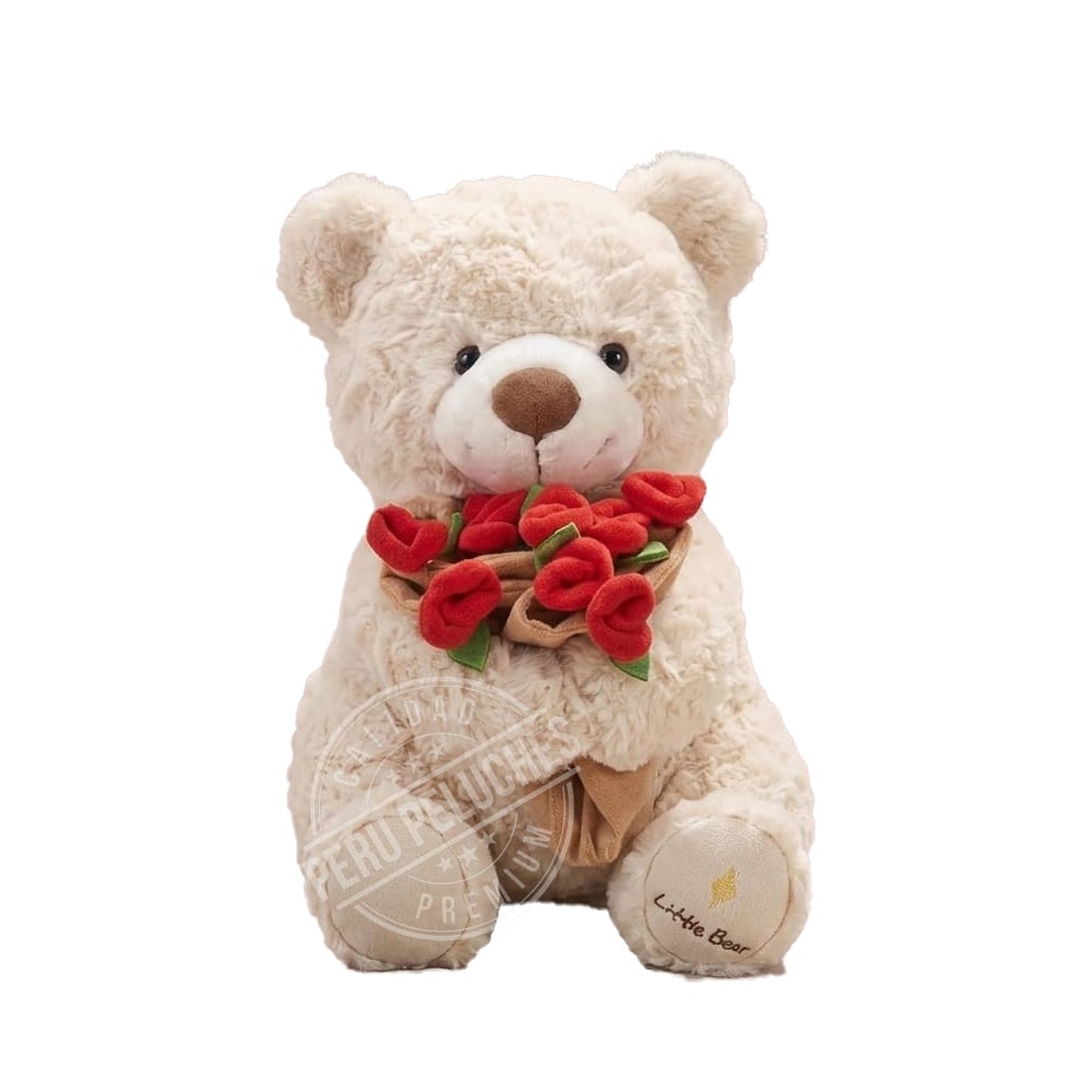 PELUCHE OSITO RAMO DE ROSAS - 1