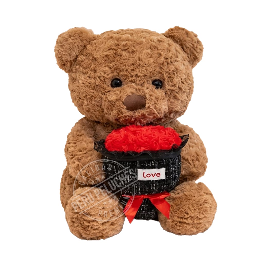 PELUCHE OSITO ROSAS DE AMOR - 1