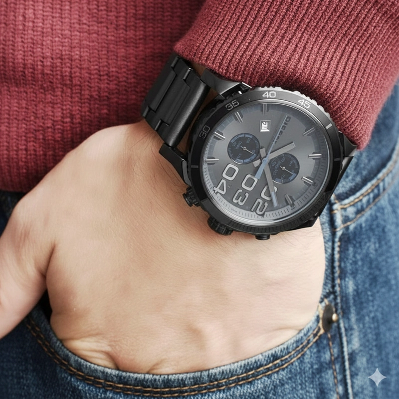 RELOJ DIESEL DOUBLE DOWN ANALÓGICO DZ4314 NEGRO PARA HOMBRE - 6