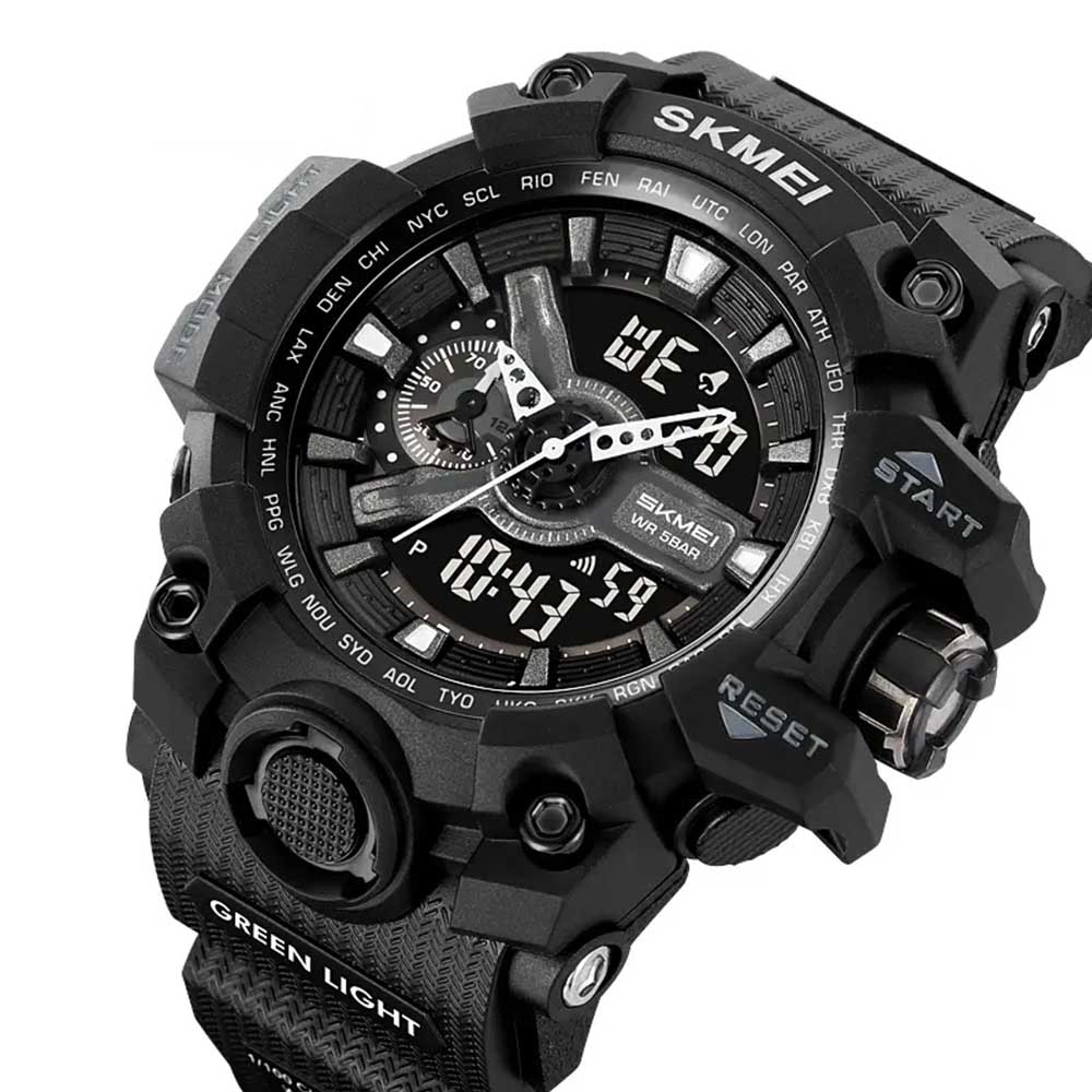RELOJ SKMEI HOMBRE ANÁLOGO DIGITAL DEPORTIVO 2396NE 2396 DUAL CRONÓMETRO Y LED NEGRO - 3