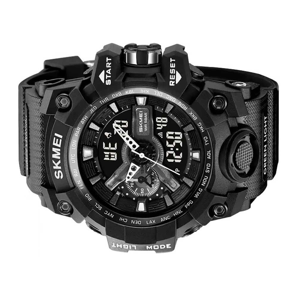 RELOJ SKMEI HOMBRE ANÁLOGO DIGITAL DEPORTIVO 2396NE 2396 DUAL CRONÓMETRO Y LED NEGRO - 4
