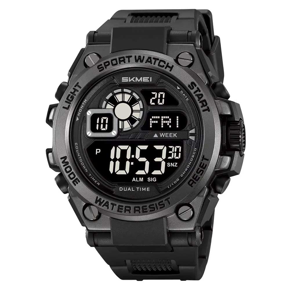 RELOJ SKMEI HOMBRE DIGITAL DEPORTIVO 2318NE 2318 CRONÓMETRO DUAL LED NEGRO - 1