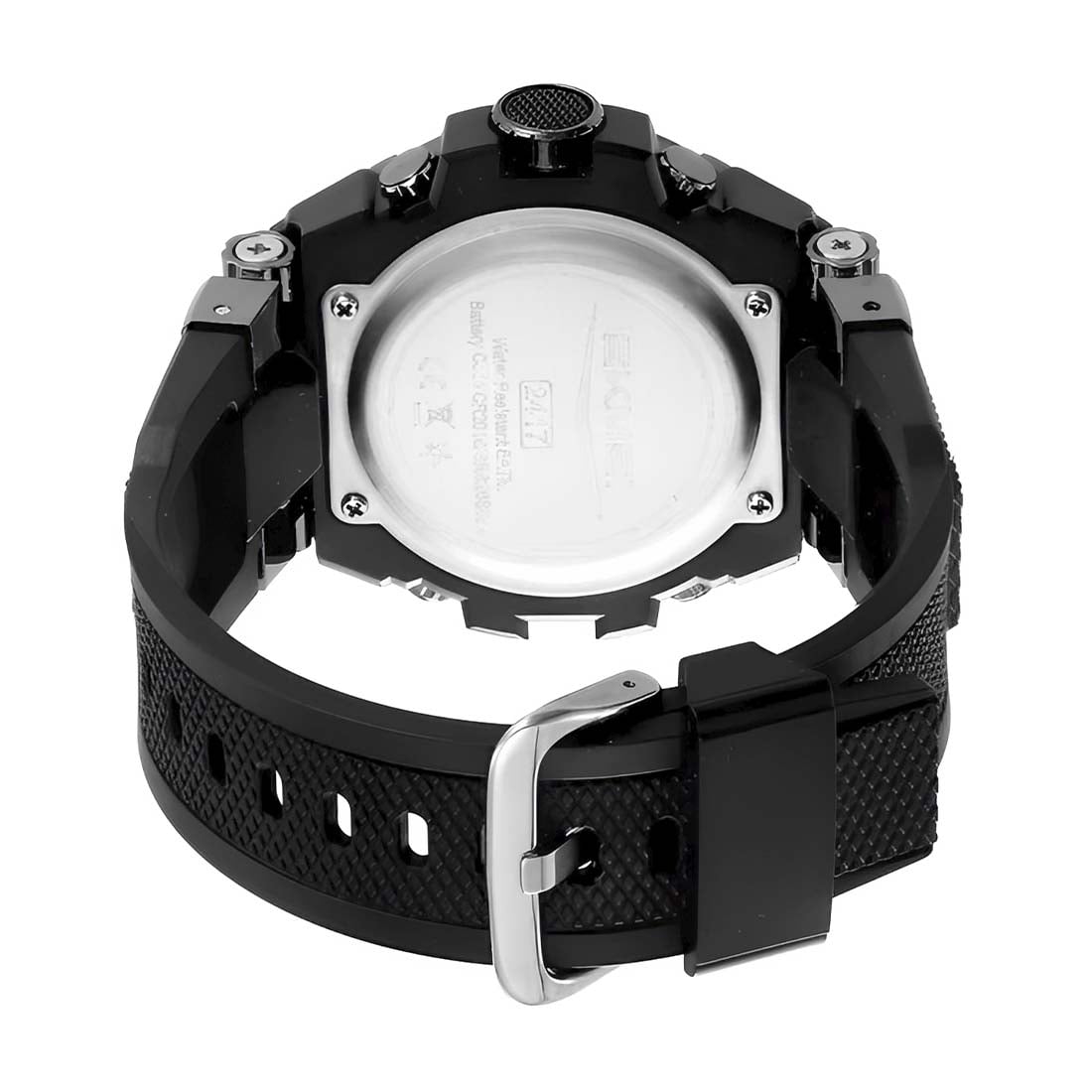 RELOJ HOMBRE SKMEI TANK DUAL DIGITAL 3 HORARIOS MULTIFUNCIÓN 2417 - 4
