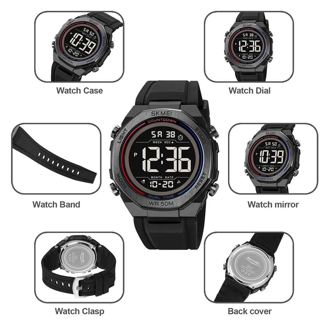 RELOJ HOMBRE SKMEI IRON DIGITAL DUAL DEPORTIVO MULTIFUNCIÓN 2513 - 5