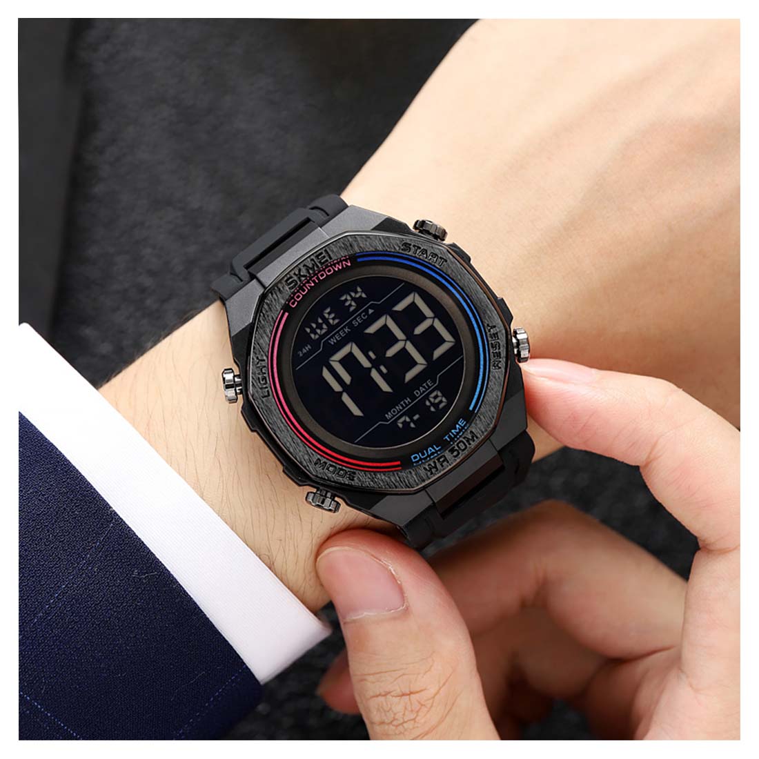 RELOJ HOMBRE SKMEI IRON DIGITAL DUAL DEPORTIVO MULTIFUNCIÓN 2513 - 8