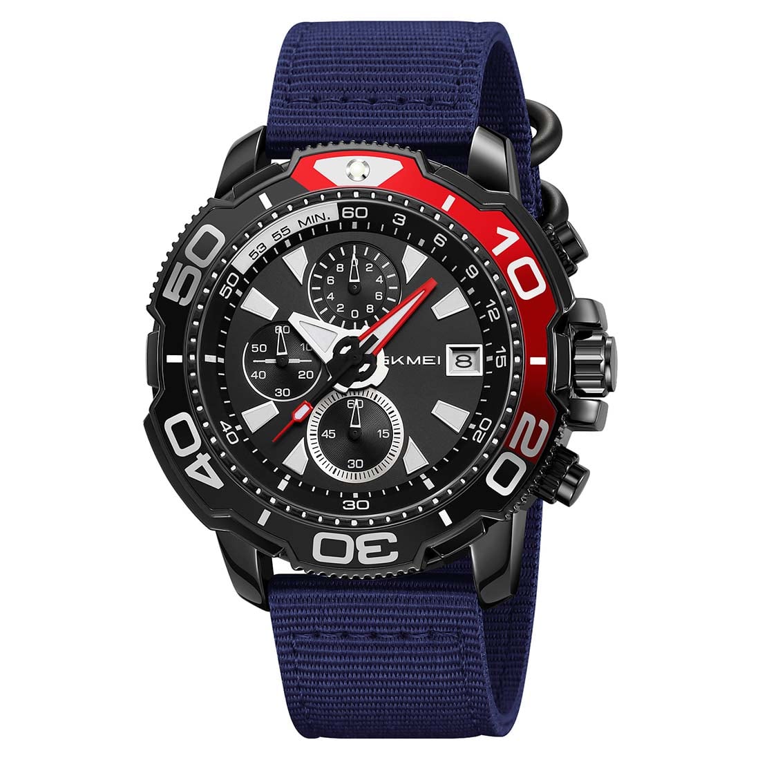 RELOJ HOMBRE SKMEI ADVENTURE ANALÓGICO CRONÓMETRO FECHA AZUL 9381 - 1