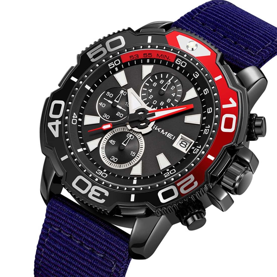 RELOJ HOMBRE SKMEI ADVENTURE ANALÓGICO CRONÓMETRO FECHA AZUL 9381 - 2