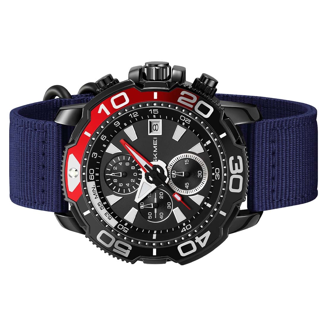 RELOJ HOMBRE SKMEI ADVENTURE ANALÓGICO CRONÓMETRO FECHA AZUL 9381 - 3