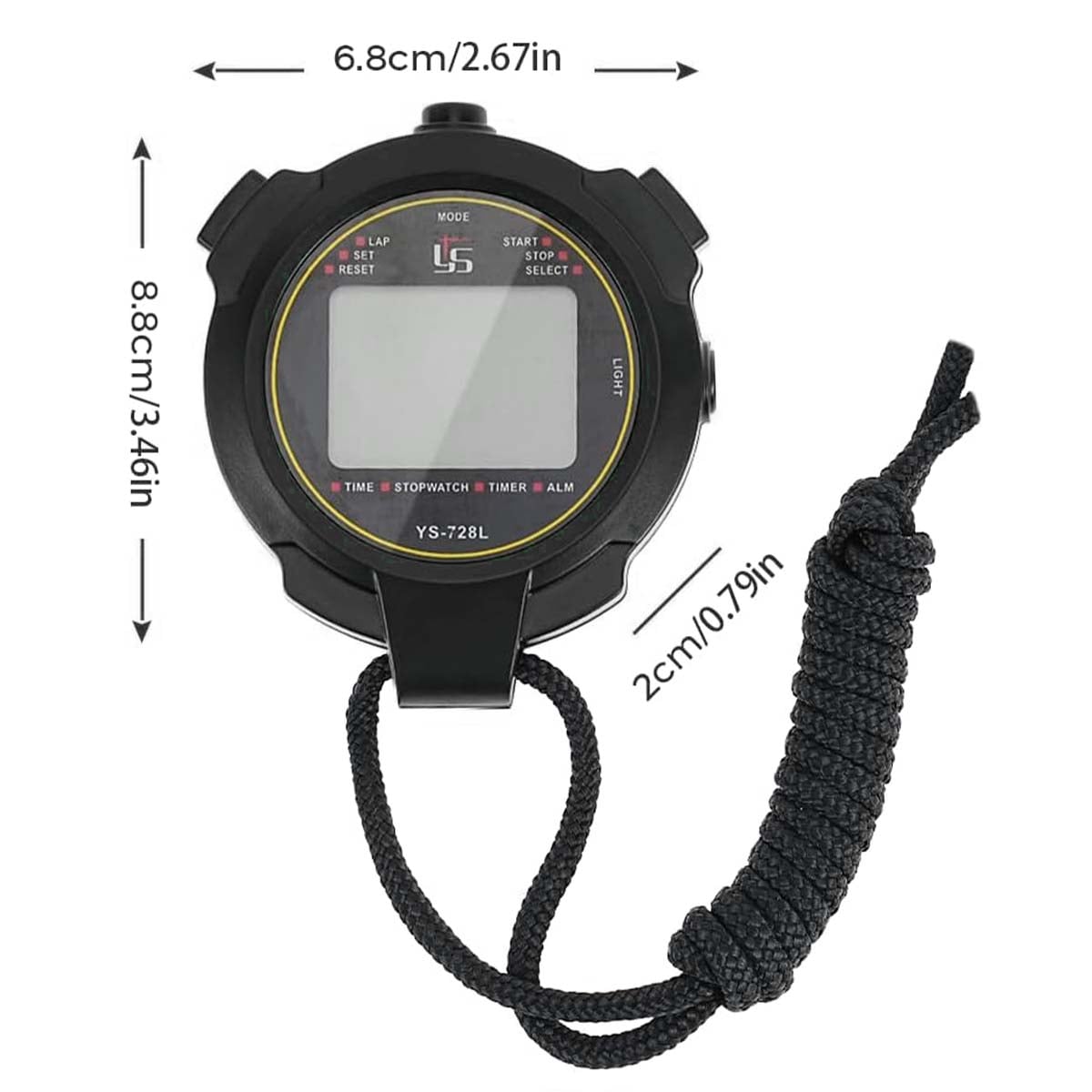 CRONOMETRO YS-728 DIGITAL 24 HRS TIMER RETROILUMINADO XL CON APAGADO - 4
