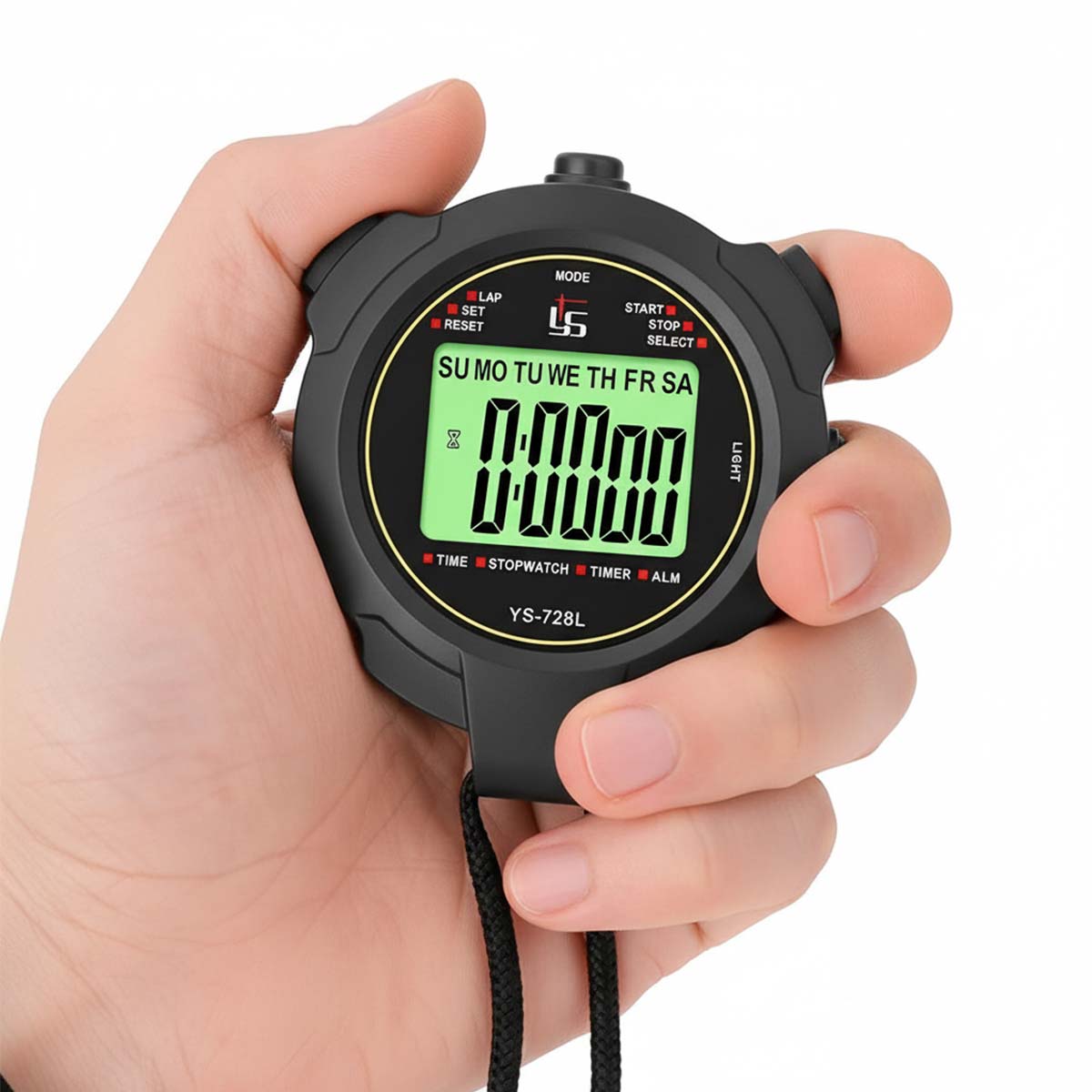 CRONOMETRO YS-728 DIGITAL 24 HRS TIMER RETROILUMINADO XL CON APAGADO - 6