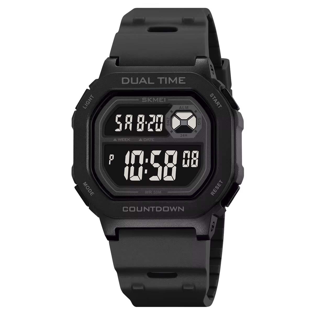 RELOJ SKMEI BLOCK HOMBRE DIGITAL DEPORTIVO ALARMA LUZ TIEMPO DUAL 2543 - 1