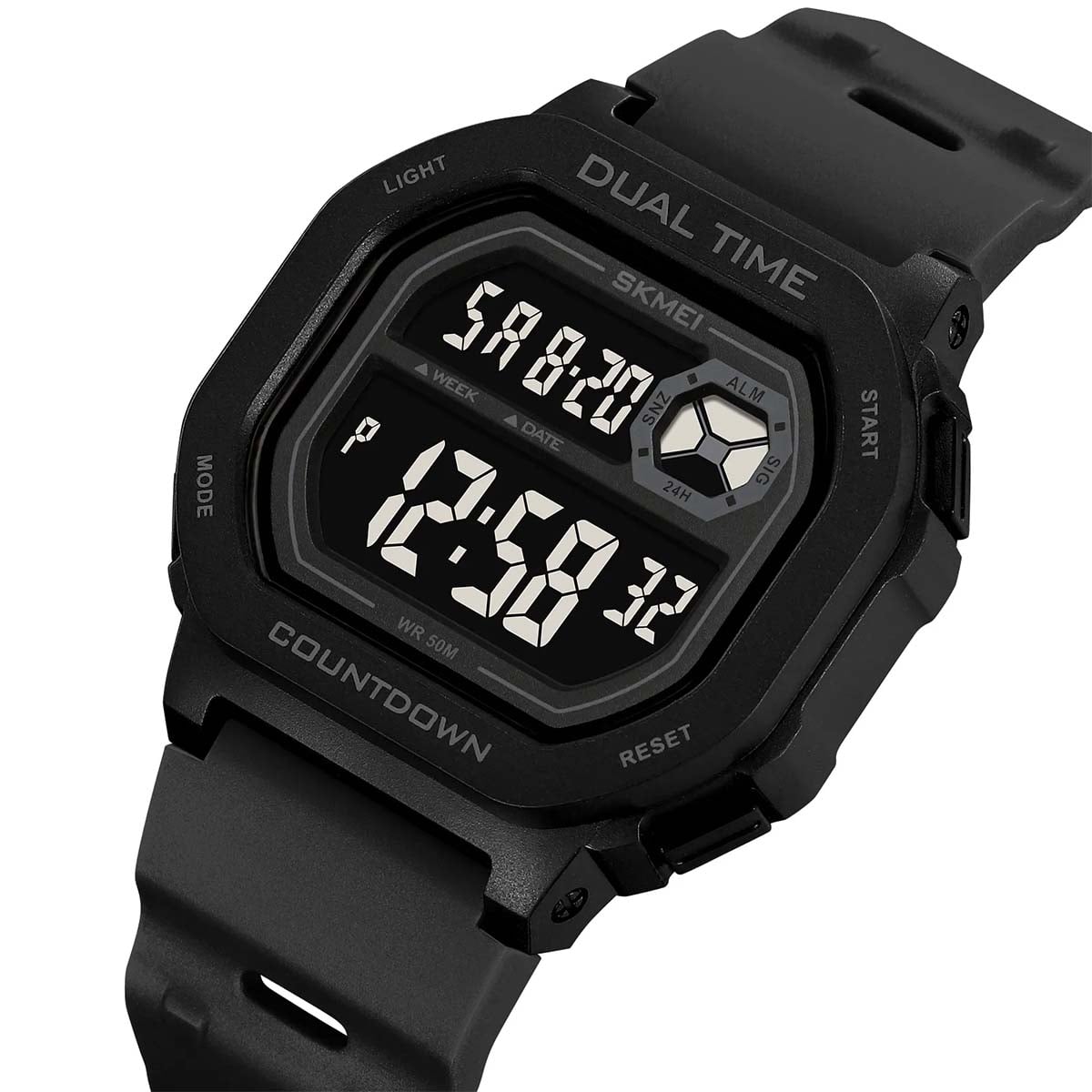 RELOJ SKMEI BLOCK HOMBRE DIGITAL DEPORTIVO ALARMA LUZ TIEMPO DUAL 2543 - 3