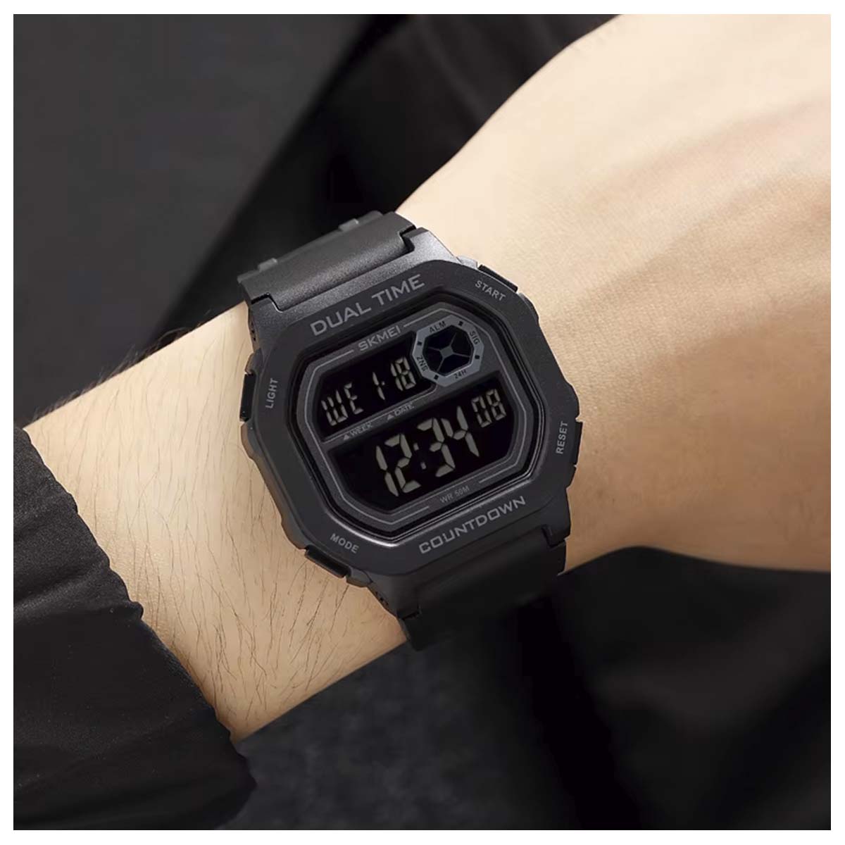 RELOJ SKMEI BLOCK HOMBRE DIGITAL DEPORTIVO ALARMA LUZ TIEMPO DUAL 2543 - 5