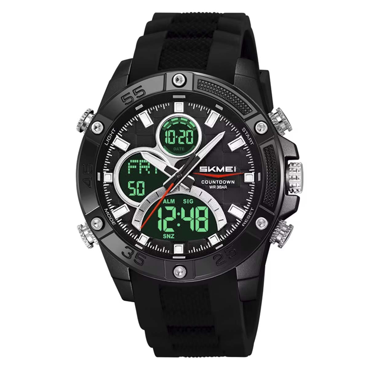 RELOJ SKMEI VECTOR HOMBRE ANALOGICO DIGITAL ALARMA CRONOMETRO 2476 - 2