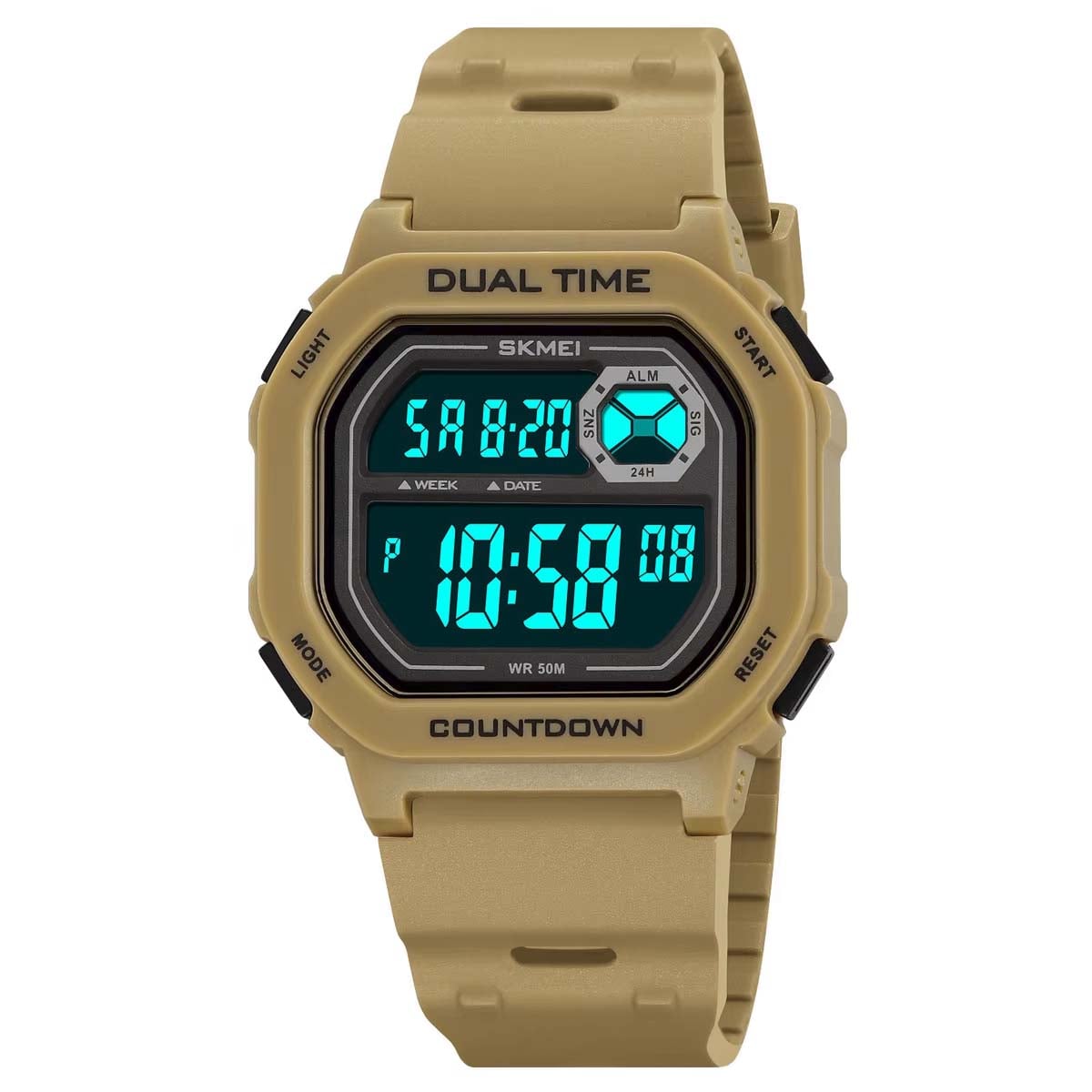 RELOJ SKMEI BLOCK HOMBRE DIGITAL DEPORTIVO ALARMA LUZ TIEMPO DUAL 2543 - 2