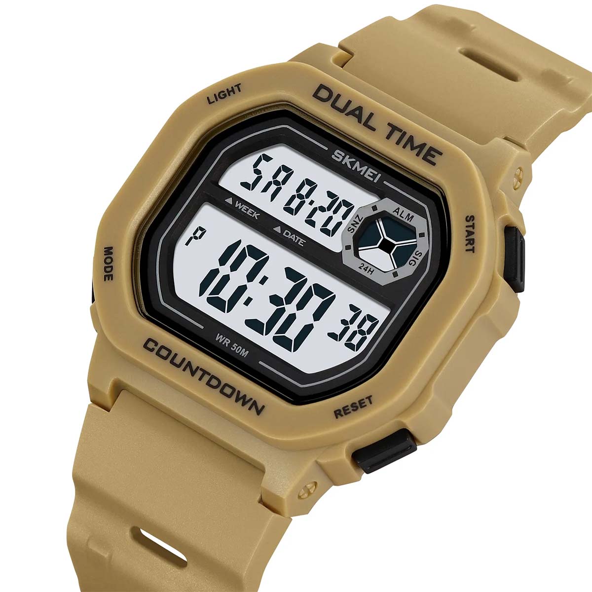 RELOJ SKMEI BLOCK HOMBRE DIGITAL DEPORTIVO ALARMA LUZ TIEMPO DUAL 2543 - 3