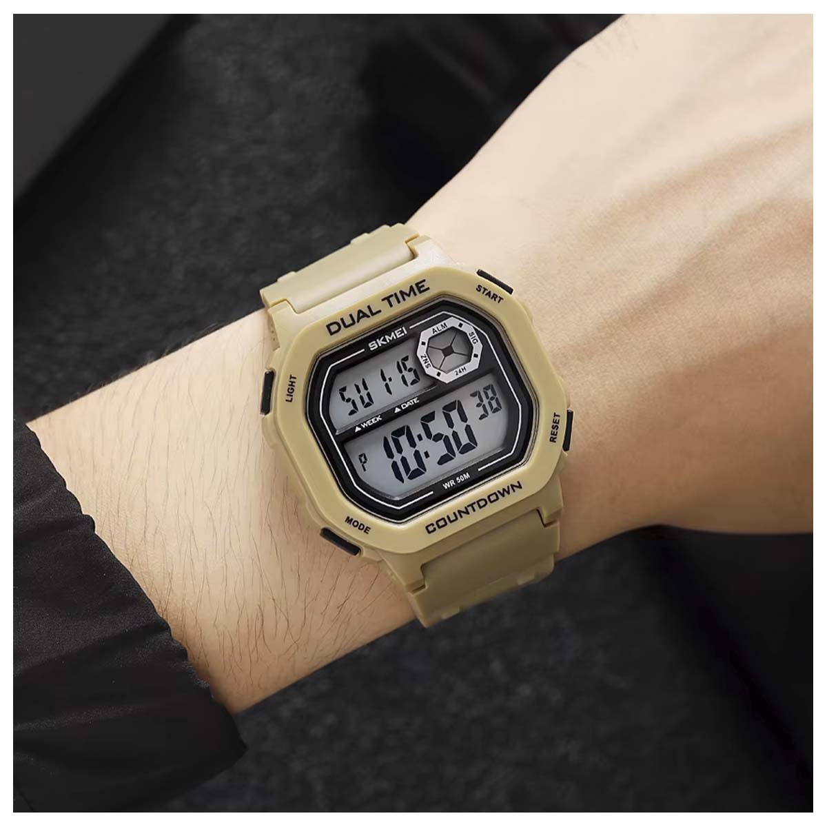 RELOJ SKMEI BLOCK HOMBRE DIGITAL DEPORTIVO ALARMA LUZ TIEMPO DUAL 2543 - 6