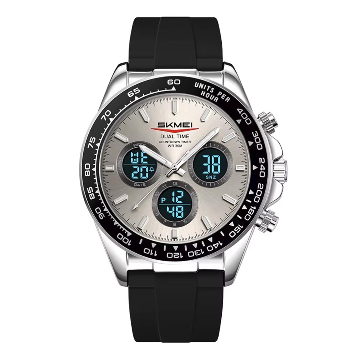 RELOJ SKMEI ORBIT HOMBRE ANALOGICO DIGITAL ELEGANTE ACERO 2588 - 2