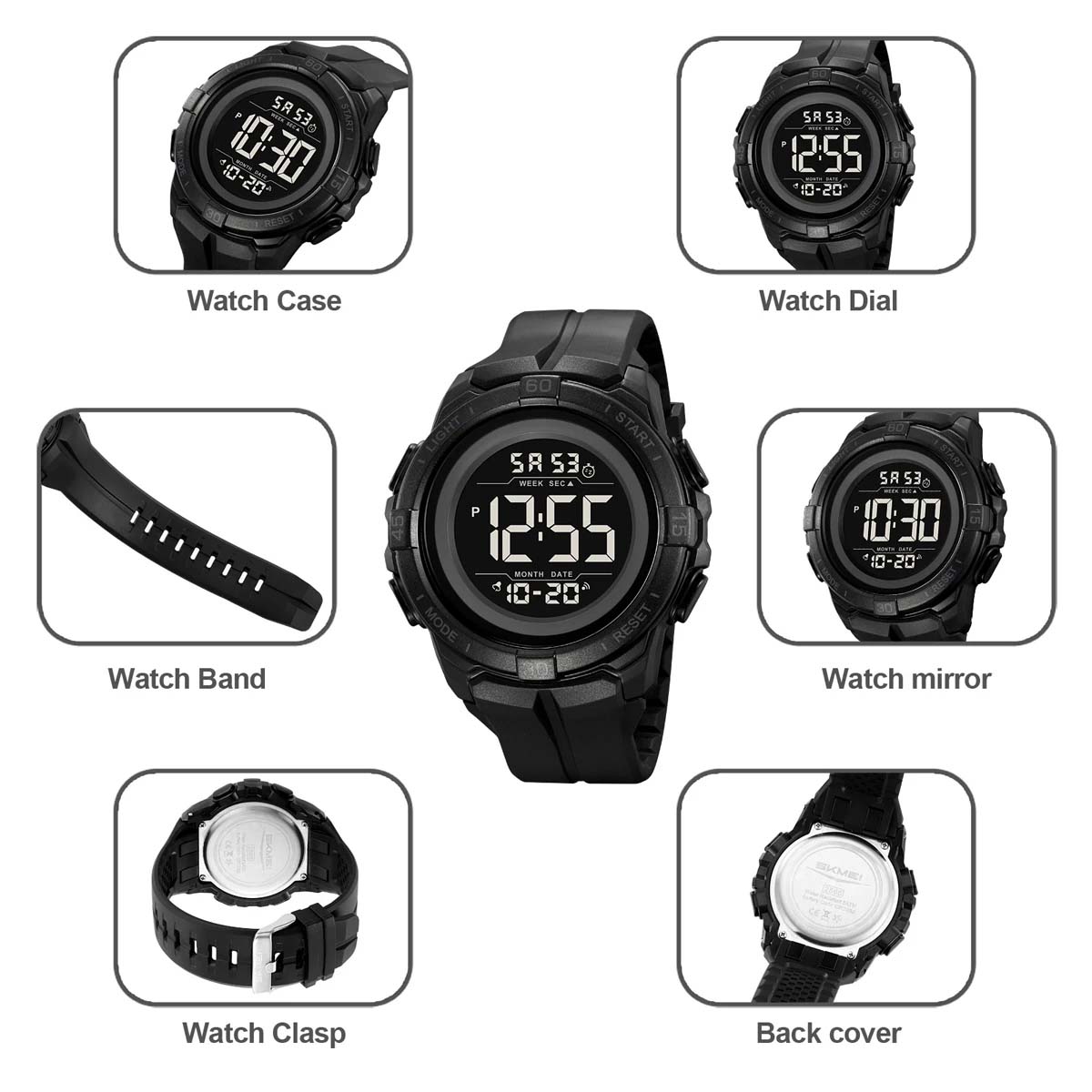 RELOJ SKMEI SENTINEL HOMBRE DIGITAL DEPORTIVO ALARMA ZONA DUAL 2565 - 4