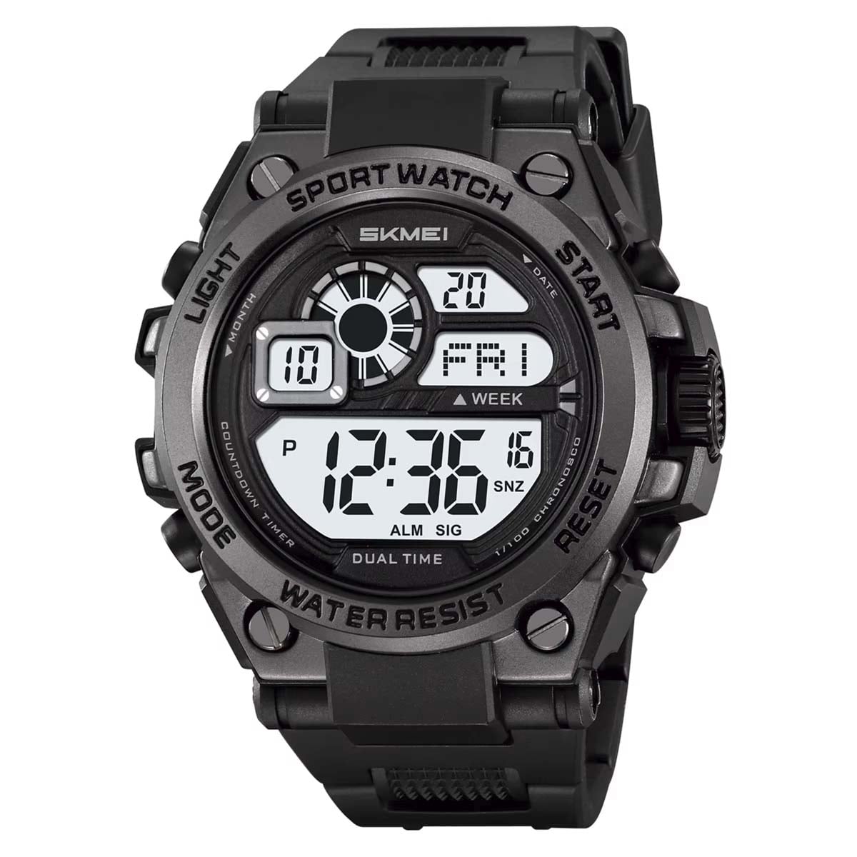 RELOJ SKMEI HEAVY HOMBRE DIGITAL DEPORTIVO CRONOMETRO DUAL LED 2318 - 1