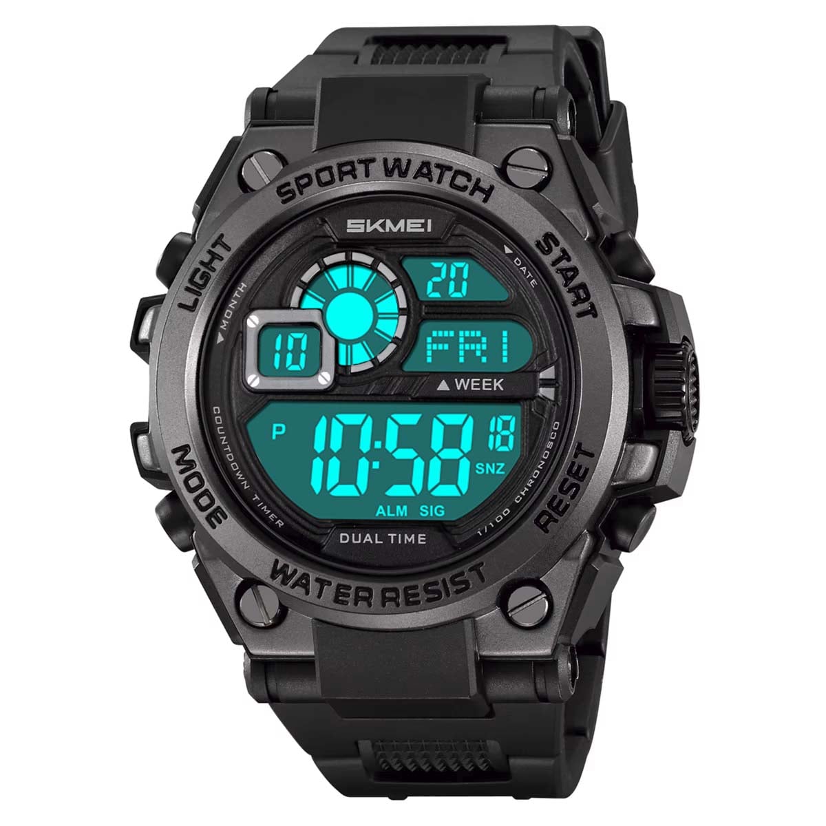 RELOJ SKMEI HEAVY HOMBRE DIGITAL DEPORTIVO CRONOMETRO DUAL LED 2318 - 2