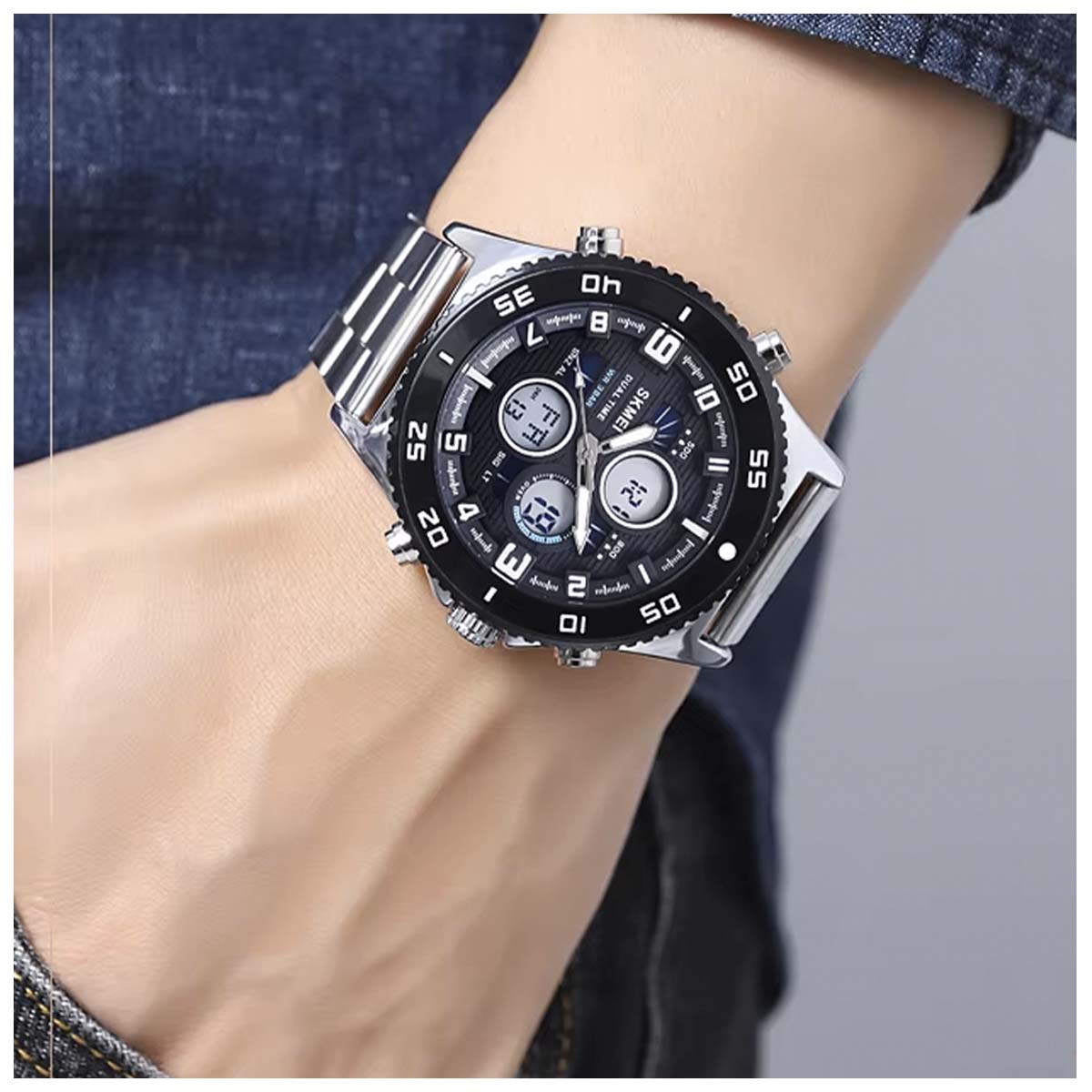 RELOJ SKMEI OCEAN HOMBRE ANALOGICO DIGITAL CASUAL RETROILUMINADO 2205 - 9