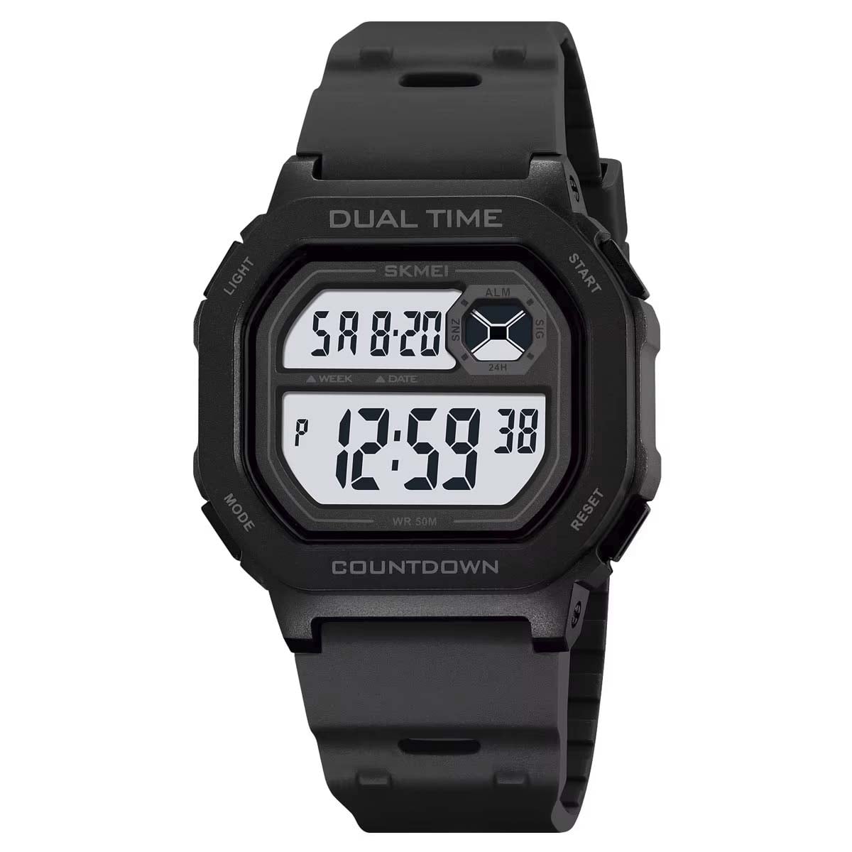 RELOJ SKMEI BLOCK HOMBRE DIGITAL DEPORTIVO ALARMA LUZ TIEMPO DUAL 2543 - 1