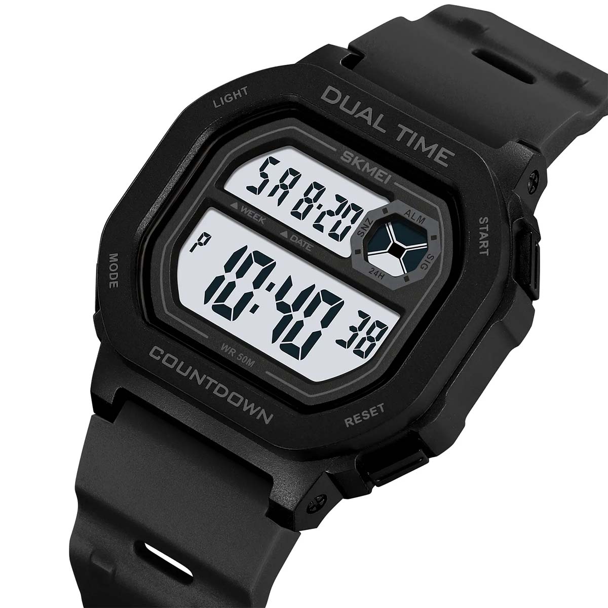RELOJ SKMEI BLOCK HOMBRE DIGITAL DEPORTIVO ALARMA LUZ TIEMPO DUAL 2543 - 3