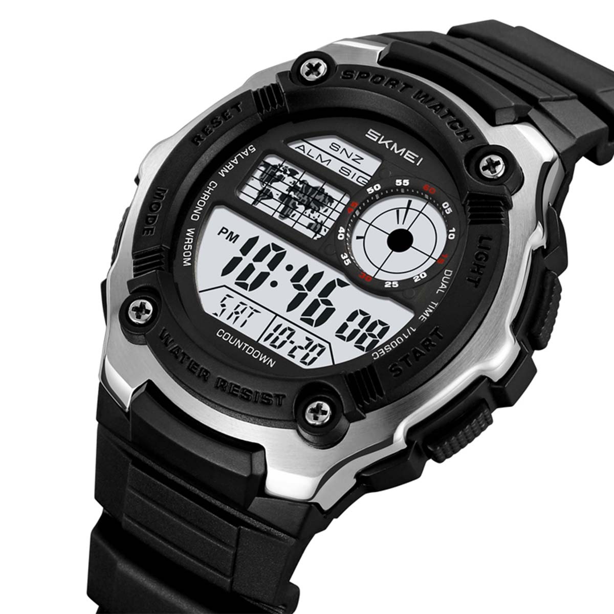 RELOJ SKMEI TERRA HOMBRE DIGITAL DEPORTIVO DUAL ALARMA LUZ LED 2517 - 3