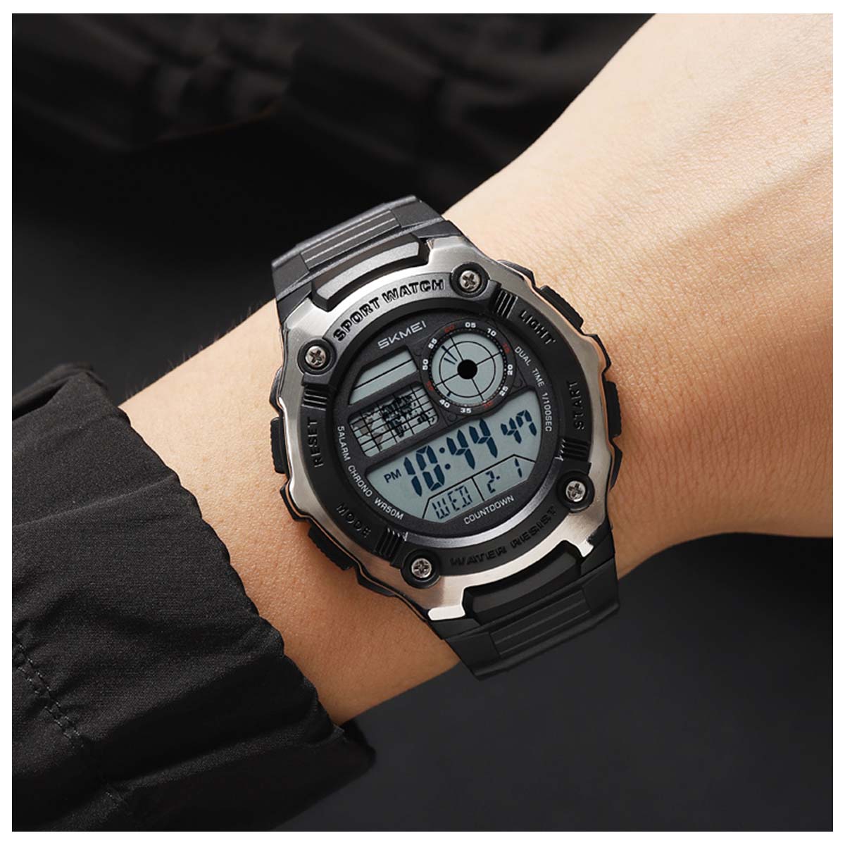 RELOJ SKMEI TERRA HOMBRE DIGITAL DEPORTIVO DUAL ALARMA LUZ LED 2517 - 6