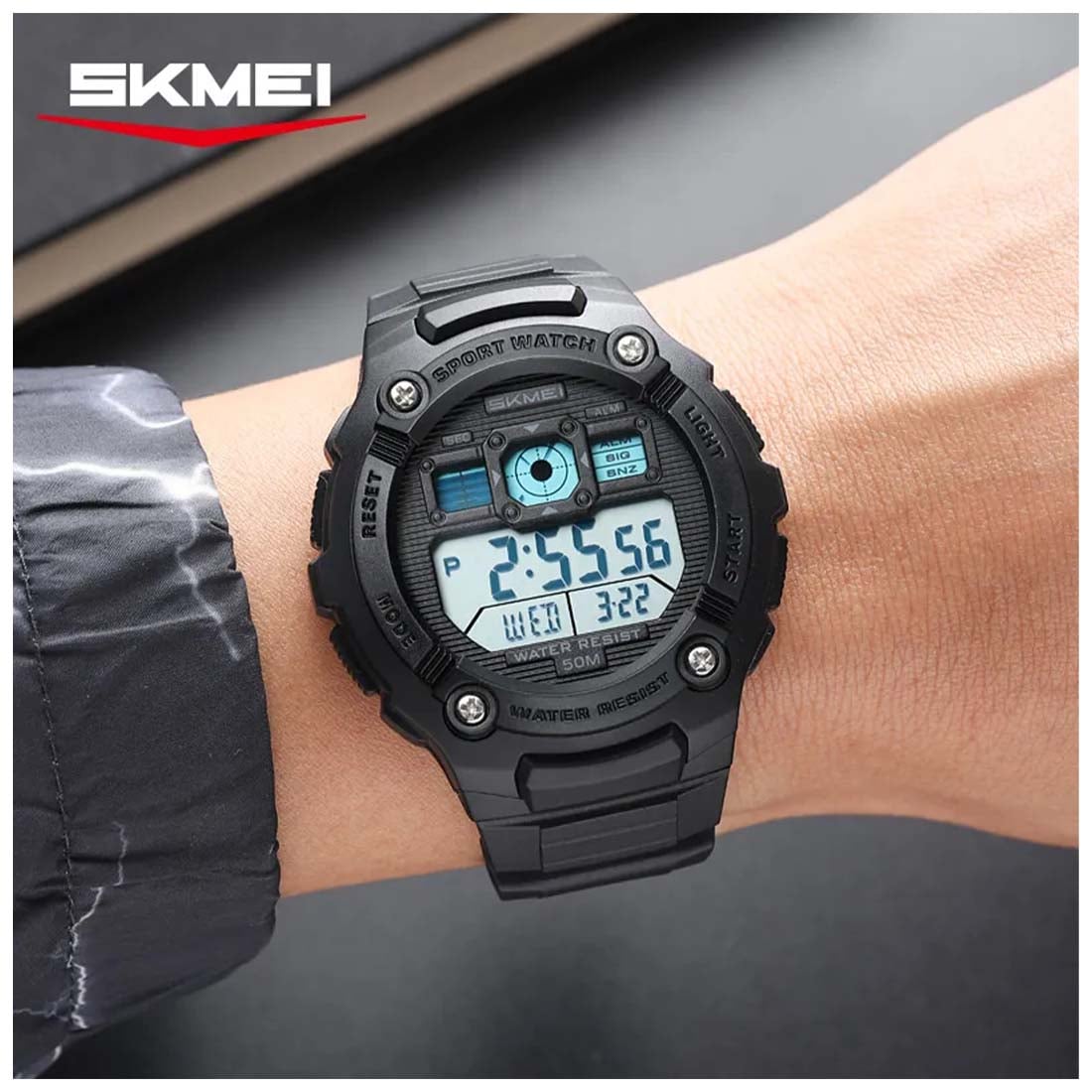 RELOJ SKMEI BLACK HAWK HOMBRE DIGITAL DEPORTIVO MULTIFUNCIÓN 2636 - 4
