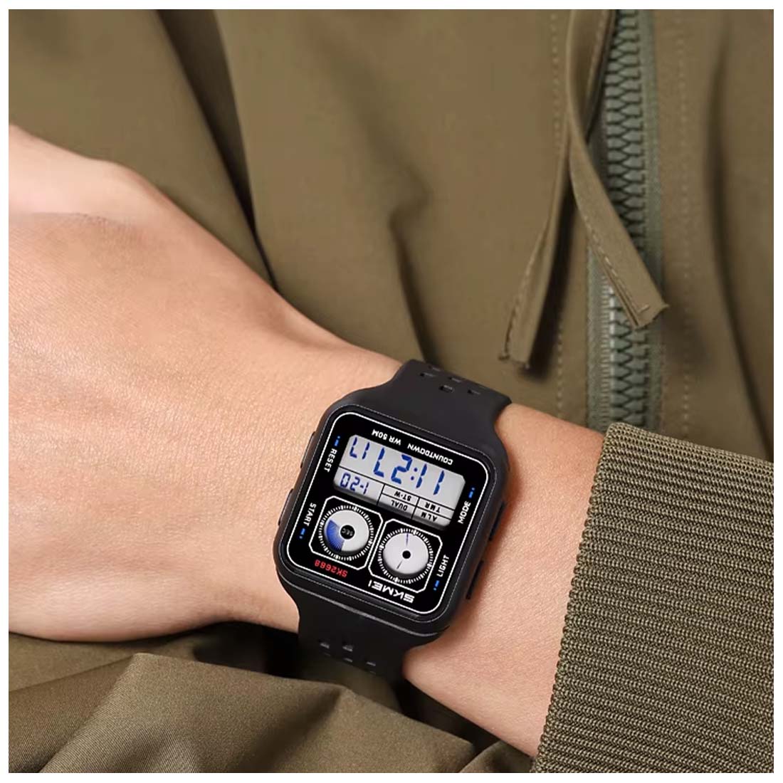 RELOJ SKMEI GAUGE HOMBRE DIGITAL DEPORTIVO MULTIFUNCIÓN LUZ 2688 - 6