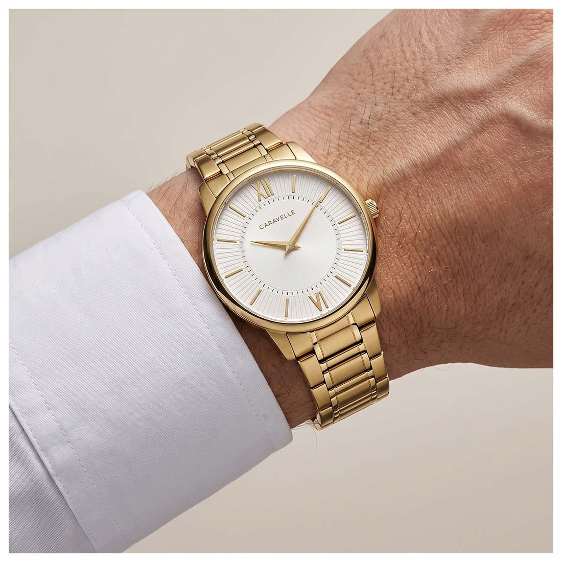 RELOJ HOMBRE CARAVELLE BULOVA ANALÓGICO ELEGANTE CUARZO DORADO 44A114 - 5