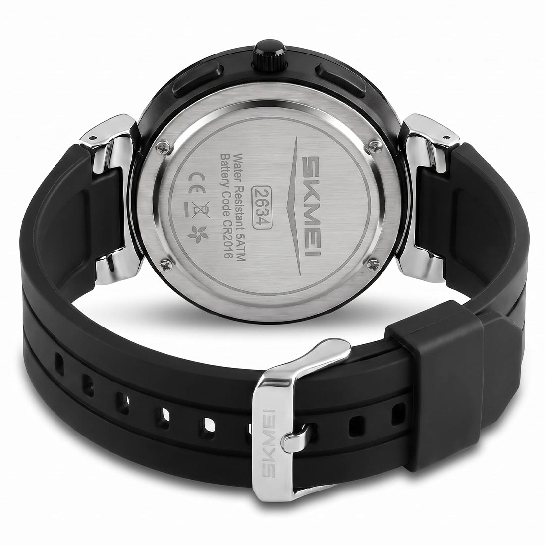 RELOJ SKMEI ZENITH HOMBRE ANALÓGICO DIGITAL CASUAL ALARMA PLATA 2634 - 3