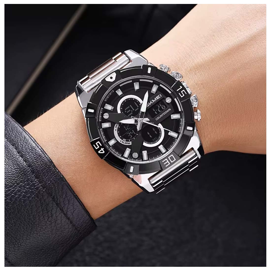RELOJ SKMEI TITÁN HOMBRE ANALÓGICO DIGITAL DEPORTIVO ACERO 2593 - 6