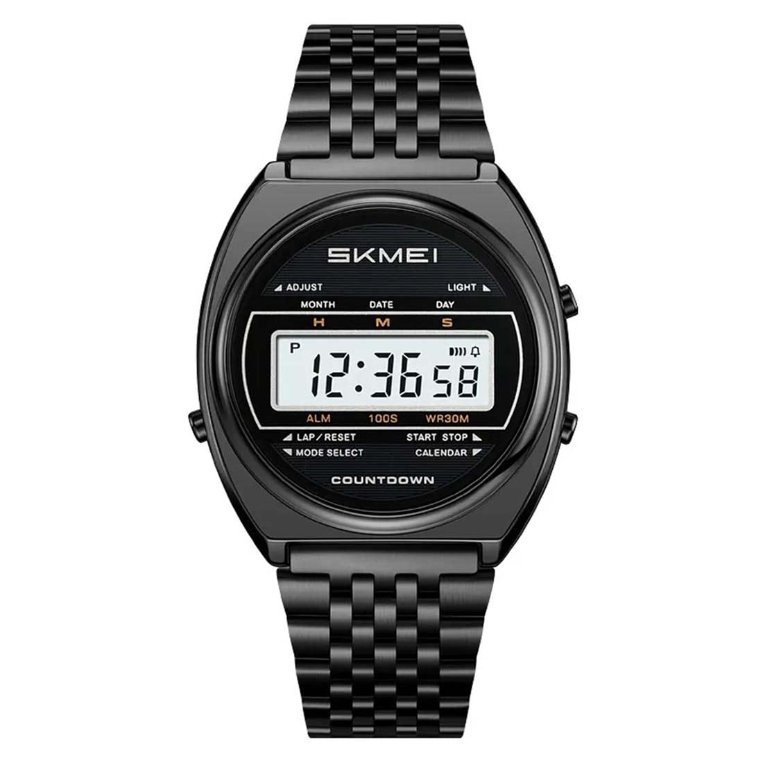 RELOJ SKMEI RETRO HOMBRE DIGITAL CASUAL MULTIFUNCIÓN ACERO NEGRO 2653 - 1