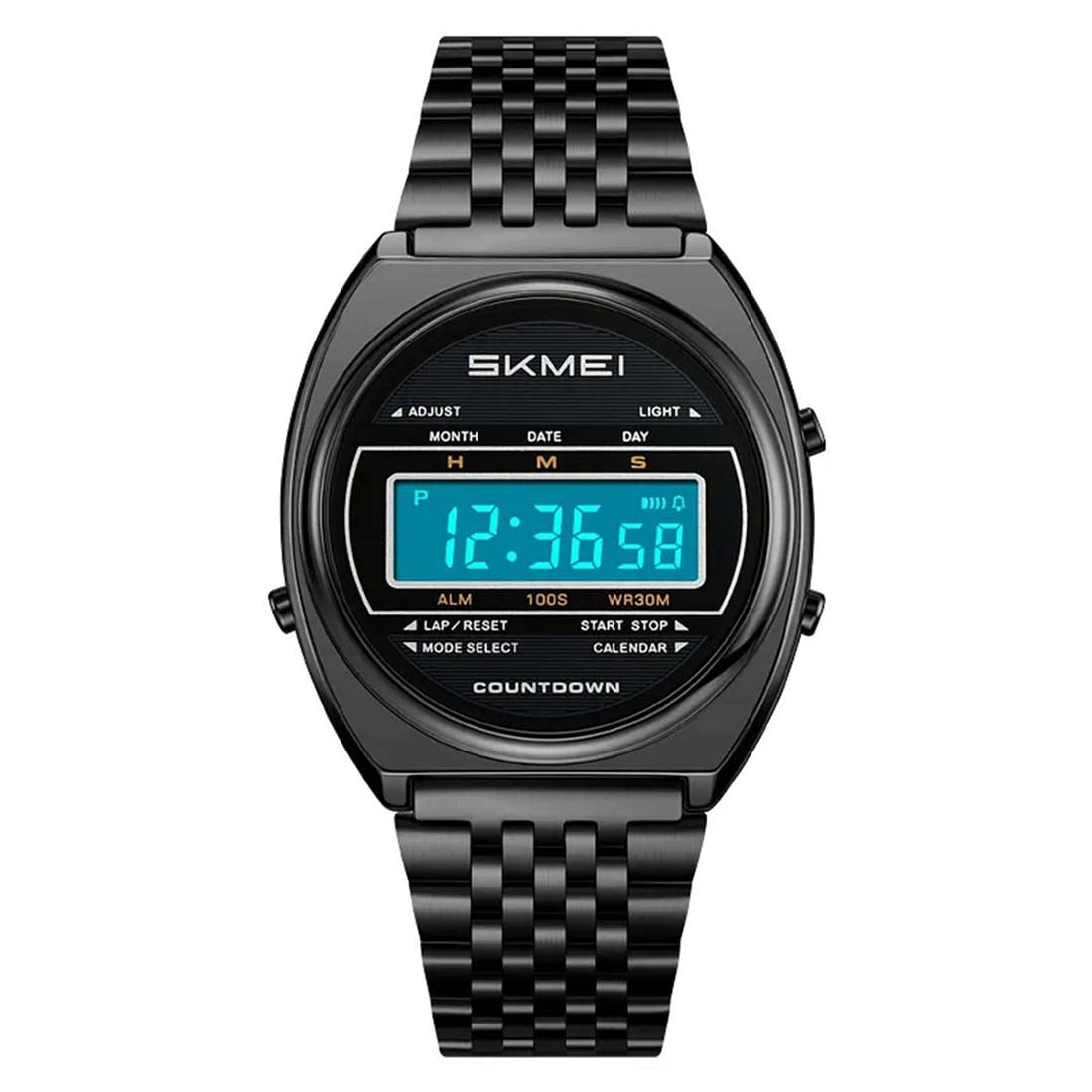 RELOJ SKMEI RETRO HOMBRE DIGITAL CASUAL MULTIFUNCIÓN ACERO NEGRO 2653 - 2