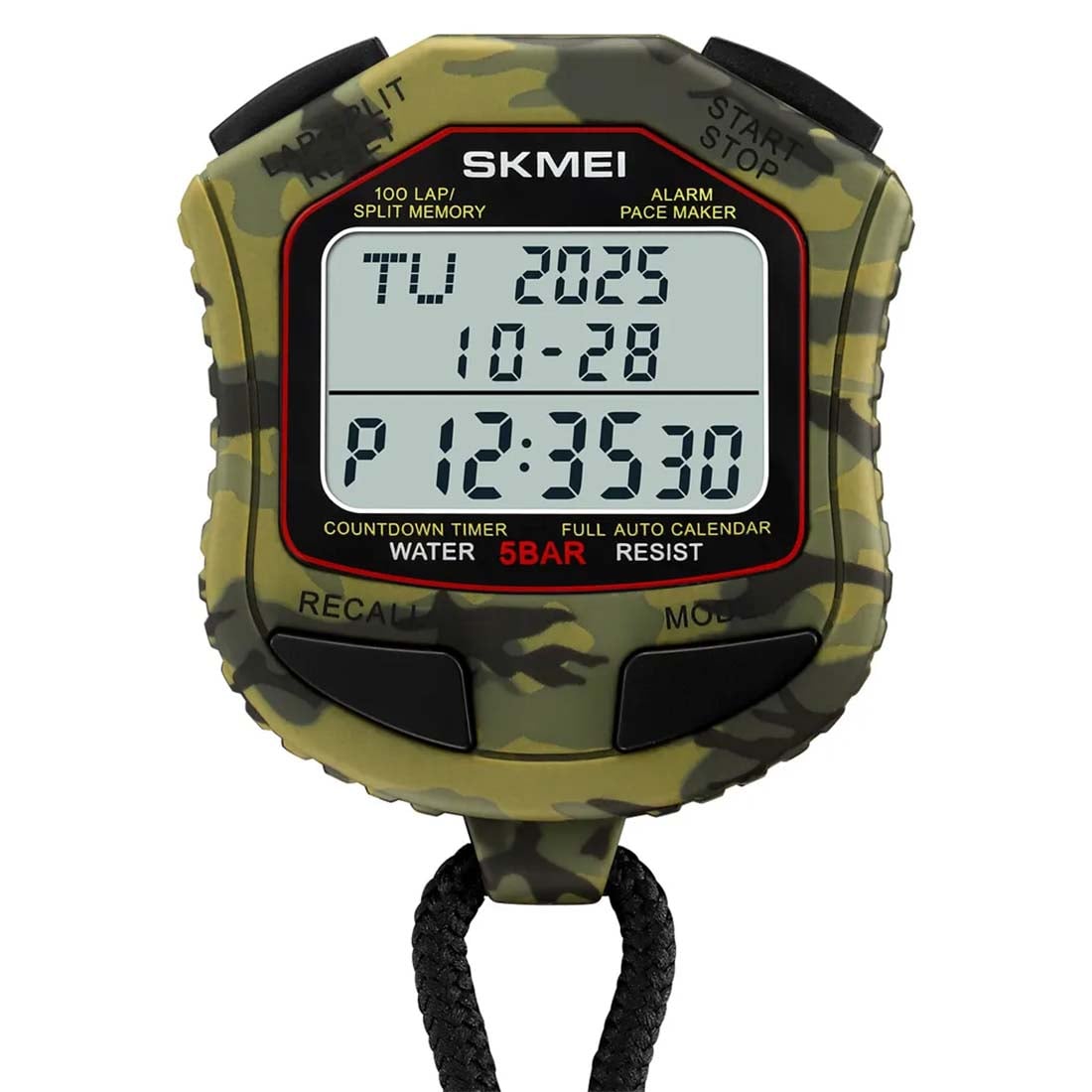 CRONÓMETRO SKMEI DIGITAL TIMER 100 MEMORIAS RANGO 10 HRS VERDE 2345 - 1