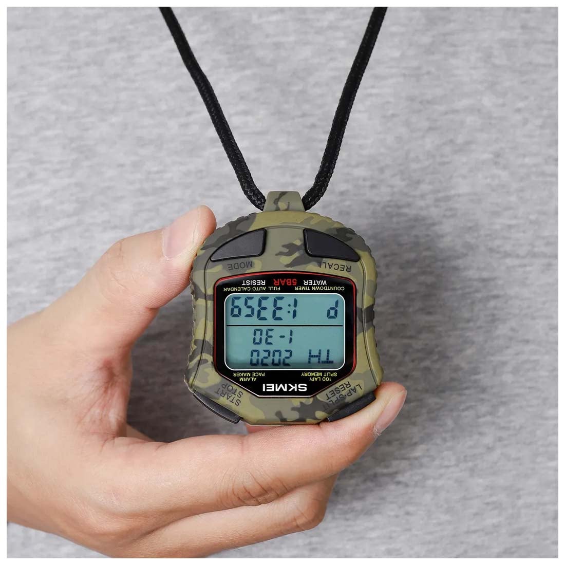 CRONÓMETRO SKMEI DIGITAL TIMER 100 MEMORIAS RANGO 10 HRS VERDE 2345 - 5