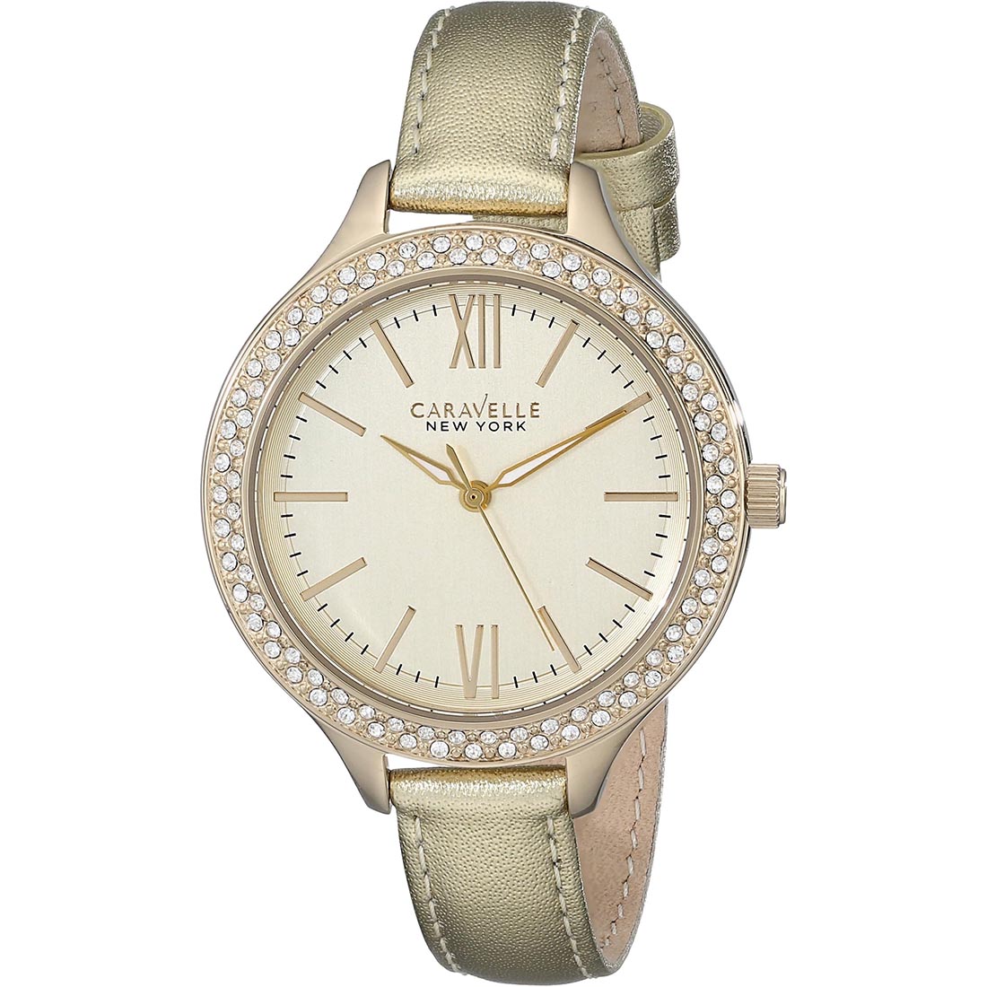 RELOJ CARAVELLE NEW YORK 44L131 MUJER PIEL BISEL DECORADO - DORADO - 1