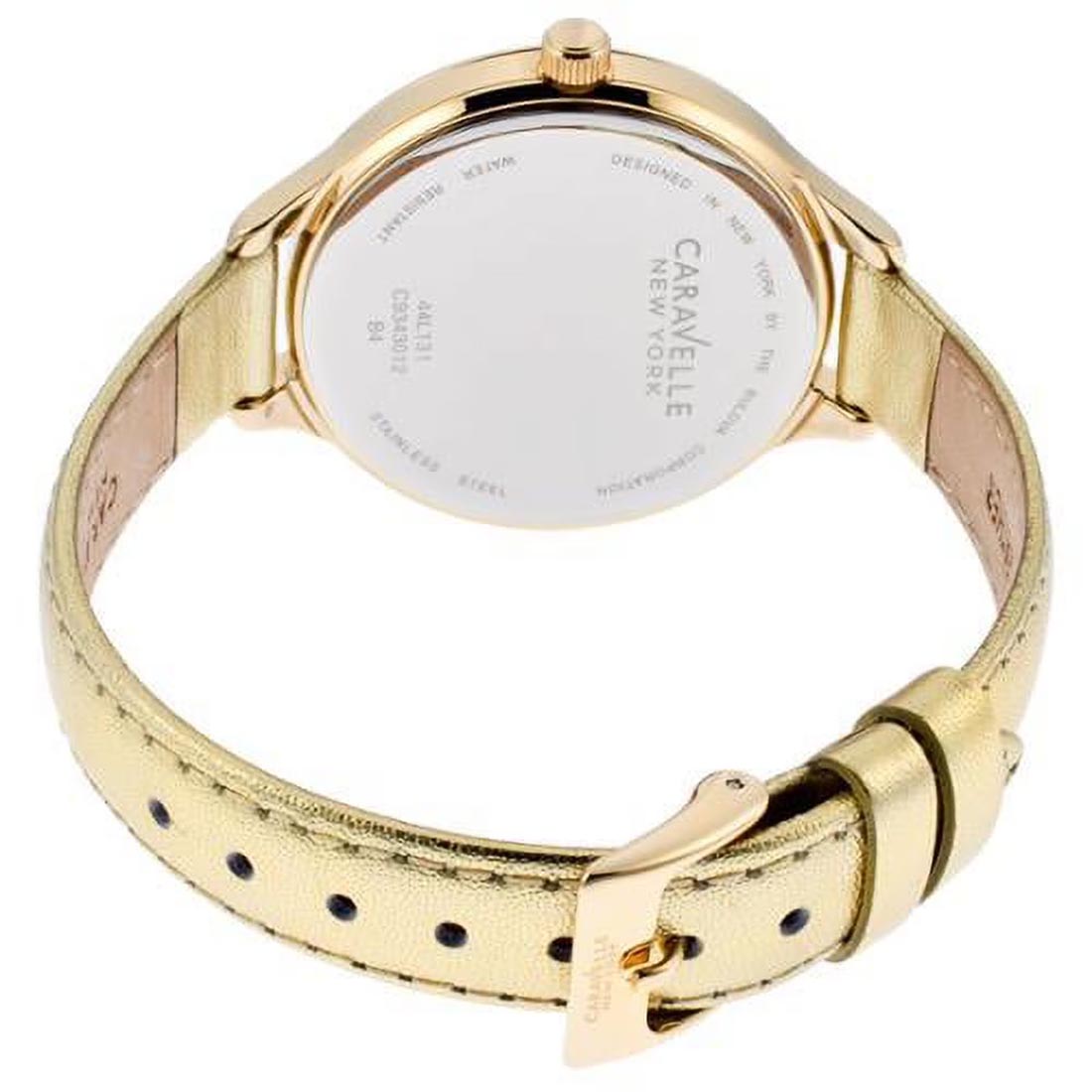 RELOJ CARAVELLE NEW YORK 44L131 MUJER PIEL BISEL DECORADO - DORADO - 3