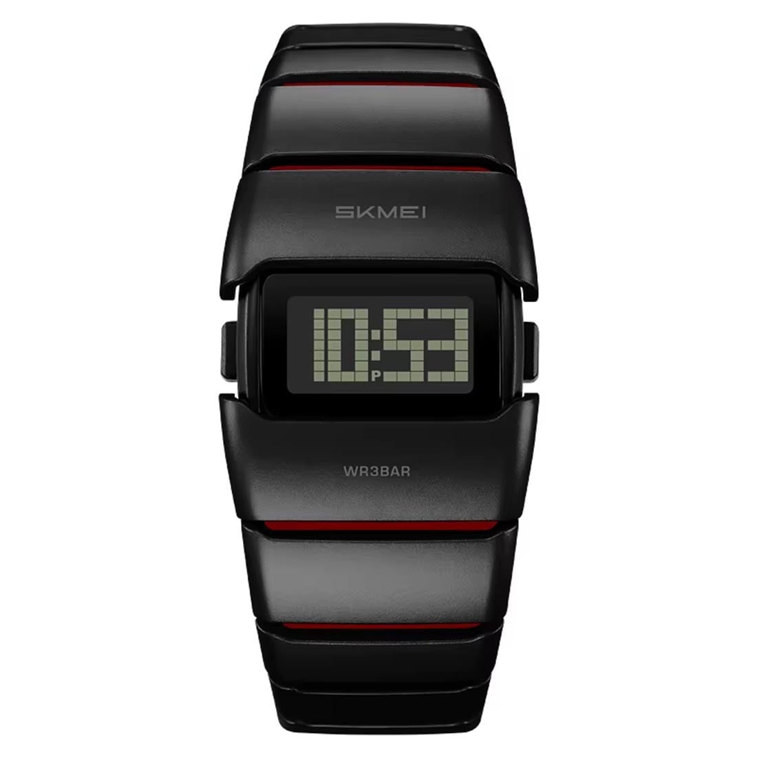 RELOJ SKMEI DRIOID HOMBRE DIGITAL FUTURISTA MODERNO LED NEGRO ROJO 2722 - 1