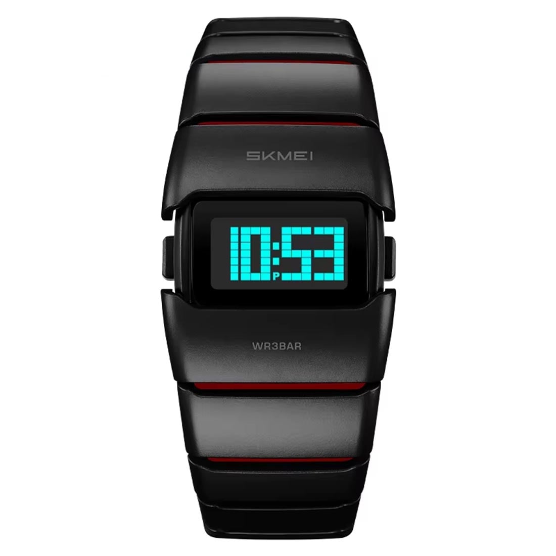 RELOJ SKMEI DRIOID HOMBRE DIGITAL FUTURISTA MODERNO LED NEGRO ROJO 2722 - 2