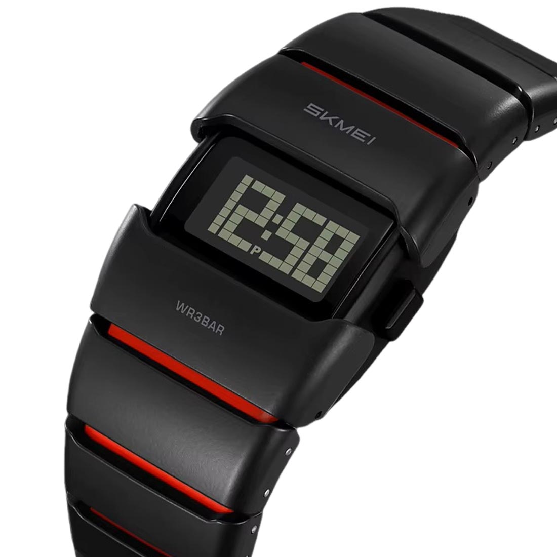 RELOJ SKMEI DRIOID HOMBRE DIGITAL FUTURISTA MODERNO LED NEGRO ROJO 2722 - 3