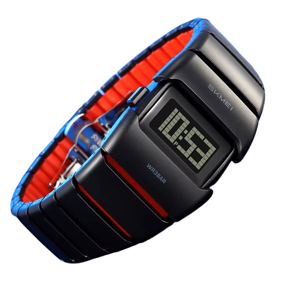 RELOJ SKMEI DRIOID HOMBRE DIGITAL FUTURISTA MODERNO LED NEGRO ROJO 2722 - 4