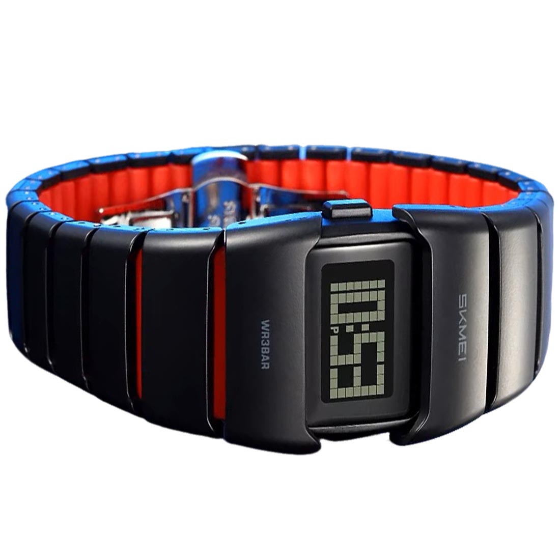 RELOJ SKMEI DRIOID HOMBRE DIGITAL FUTURISTA MODERNO LED NEGRO ROJO 2722 - 5
